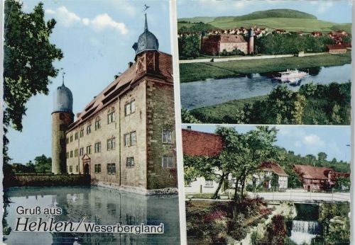 Hehlen Burg, Fluss, Schiff
