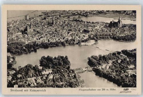Stralsund Fliegeraufnahme, Knieperteich