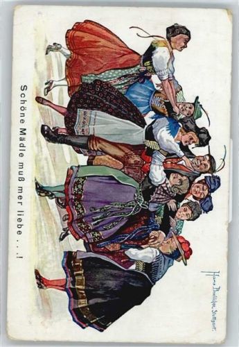 Hans Boetchen , Tracht , Frauen im Reigen
