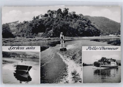 Polle Passagierschiff, Motorboot, Burgruine