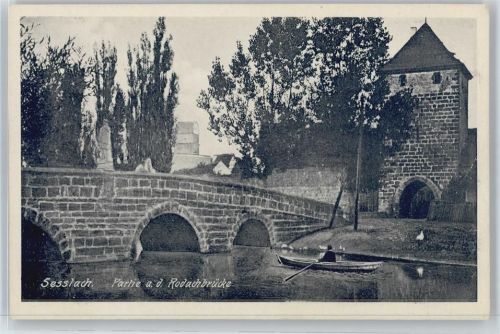 Seßlach Partie an der Rodachbrücke