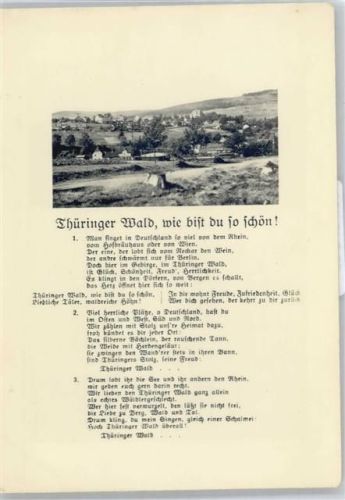 Schmiedefeld Liedtext: Thüringer Wald, wie bist du so schön
