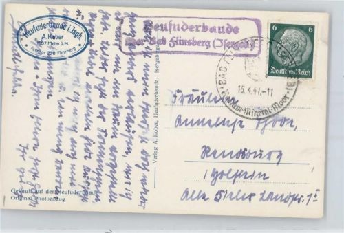 Bad Flinsberg Landpoststempel Heufuderbaude