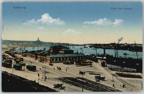 Göteborg Hafen Schiff Kutsche Panorama