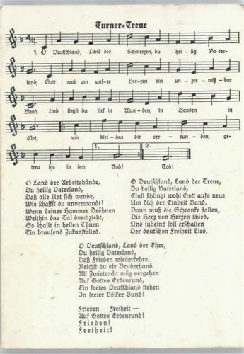 Turner-Treue , Lied