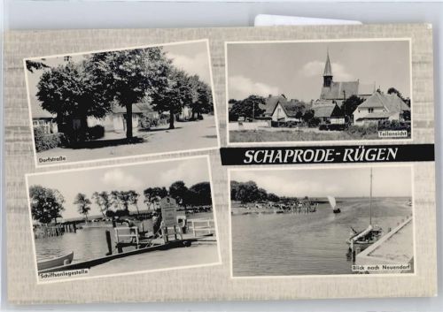 Schaprode gel. 29.07.64, Dorfstrasse, Schiffsanlegestelle
