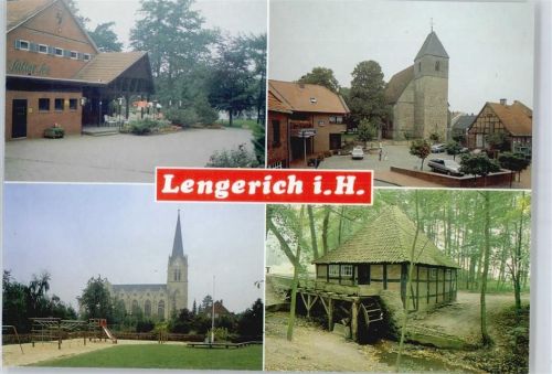 Lengerich Gasthaus Saller See, Kirche, Alte Mühle