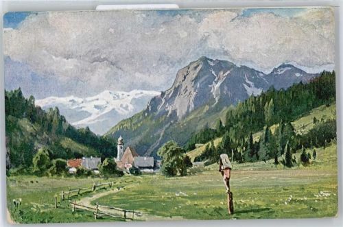 Gebirgslandschaft , Dorfweg