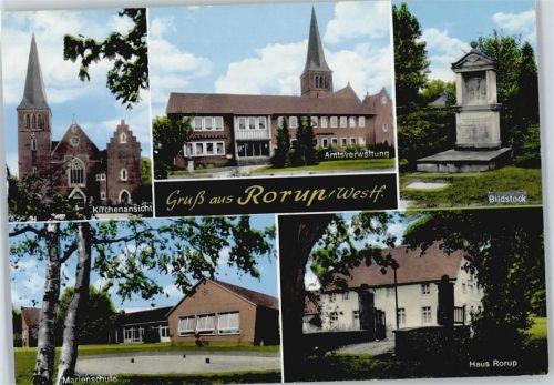 Rorup Kirche, Amtsverwaltung, Marienschule, Haus Rorup