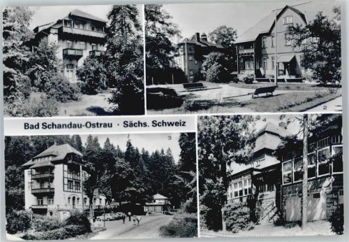 Bad Schandau Erholungsheim Ostrauer Scheibe, Erwin Hartsch, Schrammsteinbaude, Café Berghaus AKU2