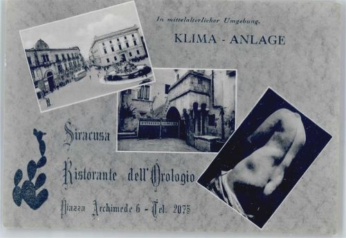 Siracusa Ristorante dell'Orologio, Piazza Archimede