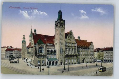 Chemnitz Neues Rathaus, Pferdekutsche
