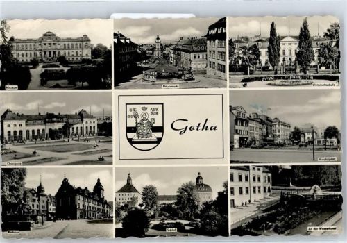 Gotha Museum, Hauptmarkt, Wirtschaftsschule, Arnoldiplatz, An der Wasserkunst, Schloß, Rathaus, Orangerie