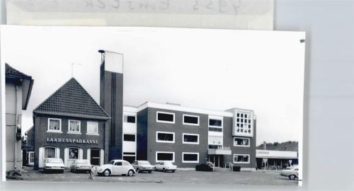 Emstek Foto mit Negativ, Landessparkasse, Rathaus