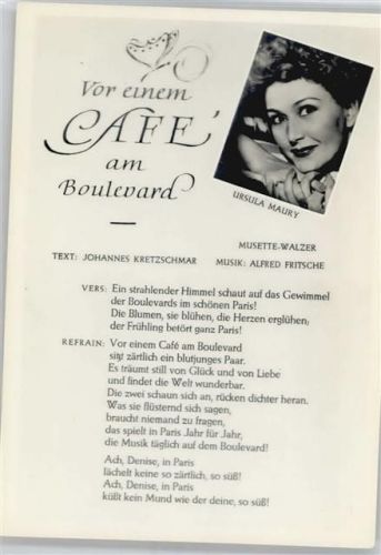 Vor einem Cafe am Boulevard , Ursula Maury