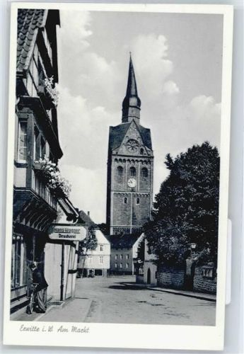 Erwitte Am Markt, Kirche, Druckerei Hans-Wagner