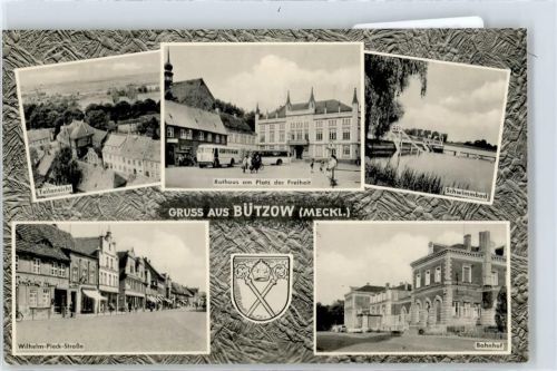 Bützow Rathaus , Bahnhof , Schwimmbad