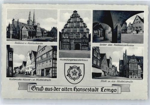 Lemgo Rathaus, Nicolaikirche, Historische Häuser, Mittelstraße, Hexenbürgermeisterhaus, Rathausarkaden