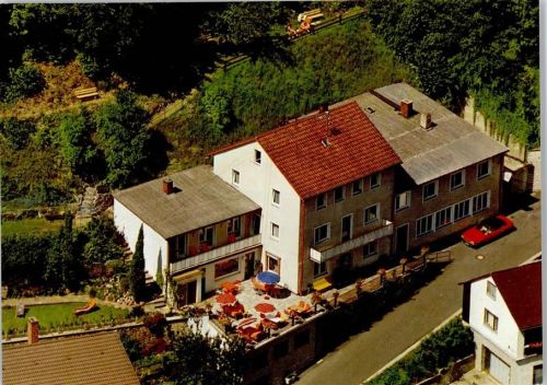 Behringersmühle Fliegeraufnahme, Pension Zur schönen Aussicht