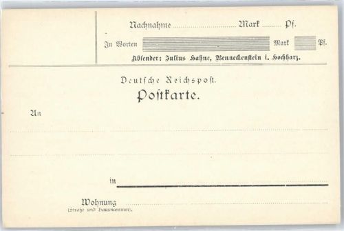 Benneckenstein Quittung