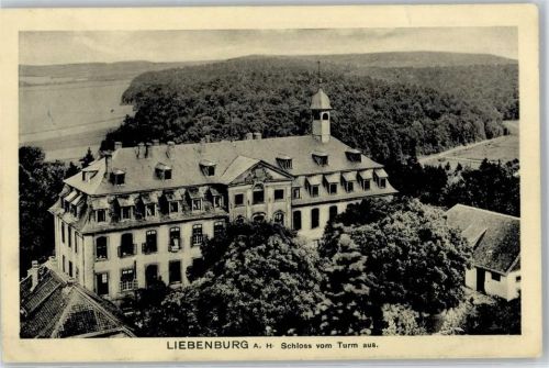 Liebenburg Blick auf Schloß vom Turm aus