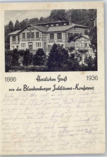 Bad Blankenburg Jubiläums-Konferenz 1936