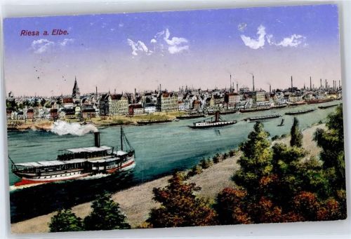 Riesa Blick über die Elbe