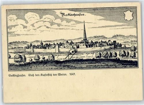 Recklinghausen Nach Kupferstich von Merian 1674
