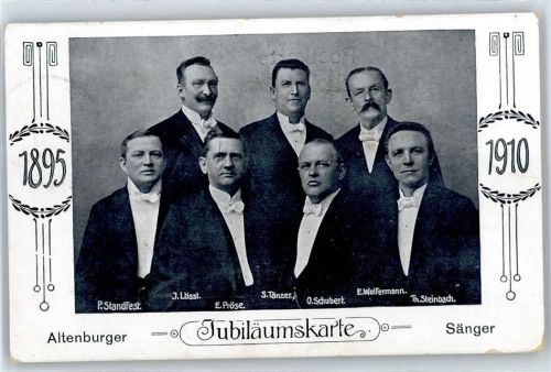 Altenburg Jubiläumskarte, Altenburger Sänger 1910