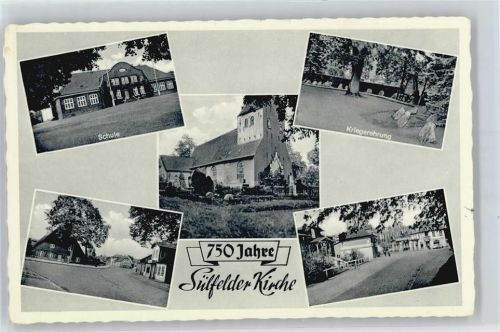 Sülfeld Schule, Kriegerehrung, Ortspartie, Kirche