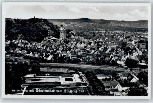 Herrenberg Fliegeraufnahme, Schwimmbad