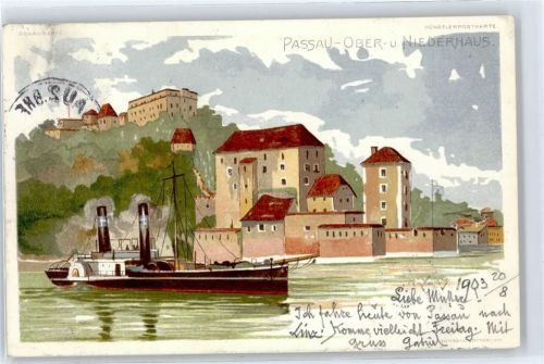 Passau Künstlerkarte, Oberhaus, Niederhaus