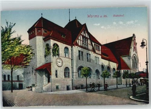 Worms 1915 Bahnhof