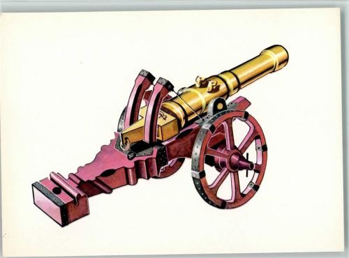 Feldschlange in Blocklafette um 1518 - Künstlerkarte von Swoboda