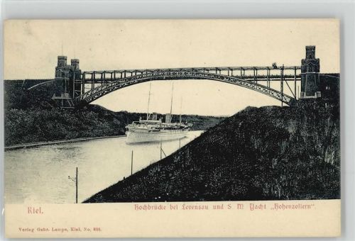 Kiel 1900 - 1905 Jacht Hohenzollern Hochbrücke Levensau