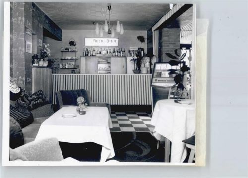 Platjenwerbe Foto mit Negativ, Gaststätte