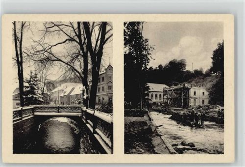 Kurort Berggießhübel 1927 Post vor und nach Unwetter