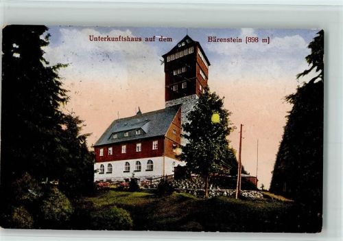 Unterkunftshaus auf dem Bärenstein 1921 AK Sachsen