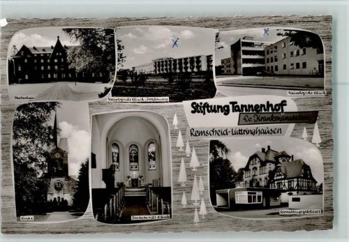 Lüttringhausen Stiftung Tannenhof Evangel. Krankenanstalten Mutterhaus Neurologische Klinik Straßenseite Kirche Innenaufnahme Verwaltungsgebäude