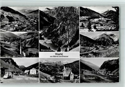 Matrei Gesamtansichten Matrei Gries Steinach Österr.-Ital. Grenze Brennersee Maria-Waldrast Obernberg Brennerpaß Mehrfachaufnahme
