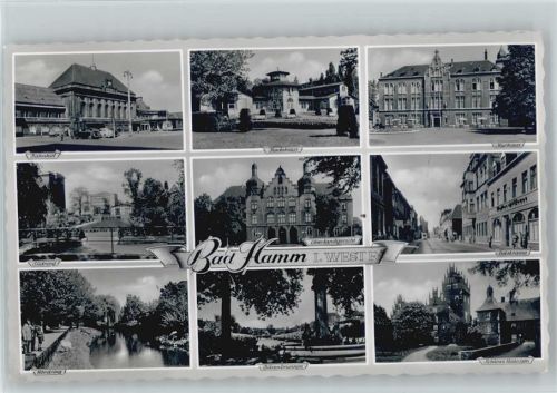 Hamm Bahnhof Badehaus Kurhaus Oststrasse Schloß Heessen Oberlandgericht Bärenbrunnen Südring Nordring