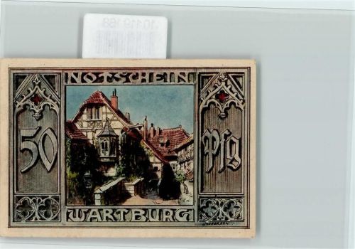 Eisenach Notgeld 50 Pf. Wartburg