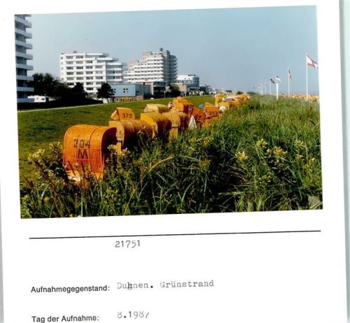 Duhnen Foto montiert auf Karton