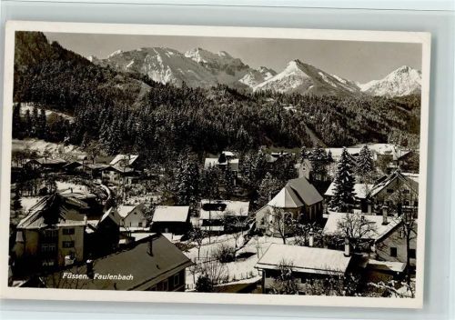 Füssen 1937 Faulenbach Schnee Berge