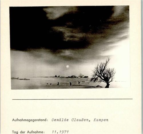 Kampen Gemälde Claußen Foto montiert auf Karton