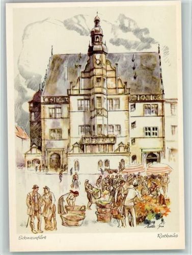 Schweinfurt Rathaus sign. Müller Gera