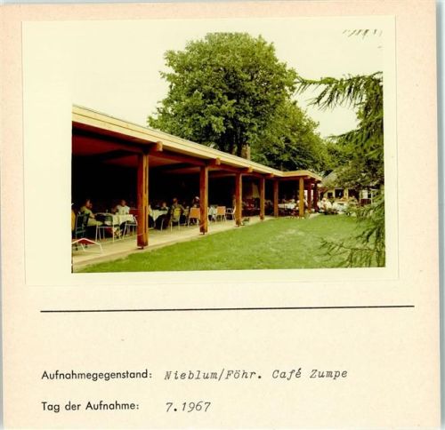 Nieblum Café Zumpe Foto montiert auf Karton