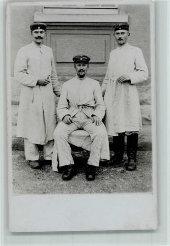 Meißen Männer in Uniform Feldpoststempel Reserve-Lazarett