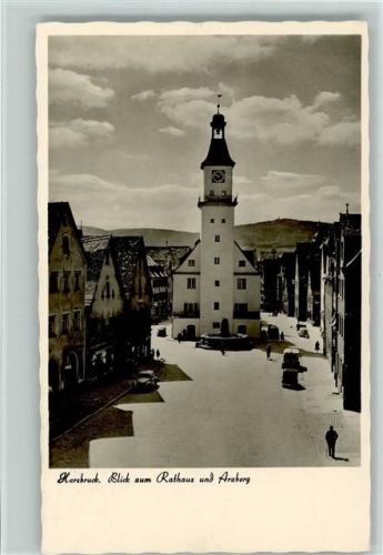 Hersbruck Blick zum Rathaus und Arzberg