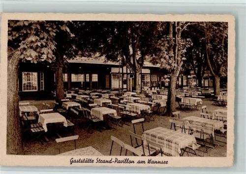 Wannsee Gaststätte Strand-Pavillon am Wannsee Terrasse Kastanienbäume
